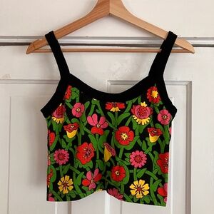 NWOT Big Bud Press cropped cami Flower Tangle